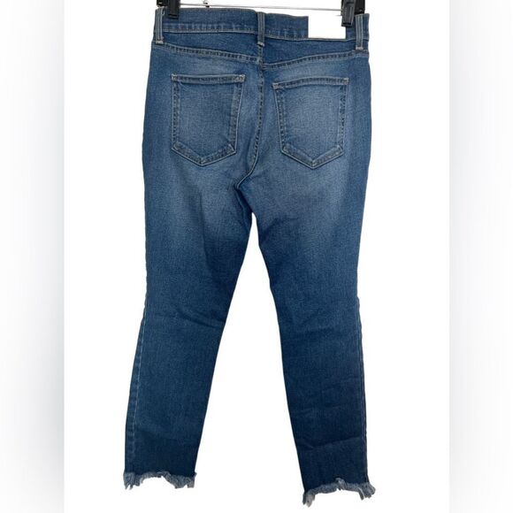 Pistola Blue Monroe Distressed Raw Hem Skinny Jeans Size 27 - Picture 3 of 10